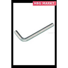 HBG Markt Altı Köşe Allen Anahtar 8 mm Krom Vanadyum Nikel Kaplı