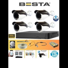 ALK Gerçek 5 Mp Metal Kasa 4 Kameralı Ahd Güvenlik Seti 500 GB HDD Dahil