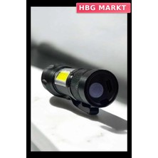 HBG Markt Mey Ithalat® Şarjlı Metal Zoomlu El Feneri Işıldak LED Işık Taşınabilir El Lambası