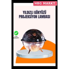 HBG Markt Mey Ithalat® Kozmik Işık Efektli Projeksiyonlu Nemlendirici Gece Işığı