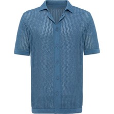 S13 Store Kısa Kollu Ajurlu Erkek Gömlek