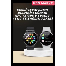 HBG Markt Mey Ithalat® Akıllı Saat Çoklu Kordon Seçeneği Amoled Ekran Çok Fonksiyonlu Bluetooth Bağlantılı