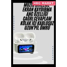 HBG Markt Mey Ithalat® Dokunmatik Ekranlı Air Pro 2 Anc Kulaklık Kablosuz Çok Fonksiyonlu