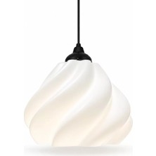 ALK Pumpkin Tekli̇ Sarkıt Avi̇ze Yatak Odasi Avize – Salon ve Mutfak Aydınlatması 22 x 37 cm Siyah Askı