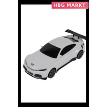 HBG Markt Mey Ithalat® Renkli Şarj Istasyonlu Uzaktan Kumandalı Işıklı Araba Beyaz