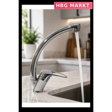 HBG Markt 360 Derece Dönebilen Tek Kollu Musluk Mutfak ve Banyo Için