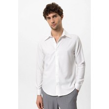 S13 Store Slim Fit Erkek Uzun Kollu Geniş Yaka Gömlek