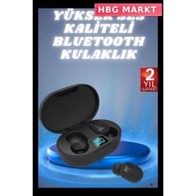 HBG Markt Mey Ithalat® Kulaklık Dijital Göstergeli Bluetooth Bağlantılı Kablosuz Kulak Içi Mikrofonlu Dokunmatik Kontrol