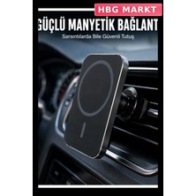 HBG Markt 15W Manyetik Kablosuz Araç Şarj Cihazı Kompakt