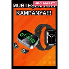 HBG Markt Mey Ithalat® Yeni Nesil Akıllı Saat ve Ucuz Kaliteli Bluetooth Kablosuz Kulaklık Amoled Ekran