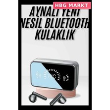 HBG Markt Mey Ithalat® Yeni Nesil Kablosuz Kulaklık Aynalı Powerbank Özellikli Bluetooth Bağlantılı Dijital Göstergeli