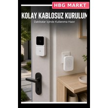 HBG Markt Beyaz Görüntülü Kapı Zili: Hd Kamera ve Çift Yönlü Ses