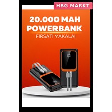HBG Markt 20000MAH Powerbank 22.5W Hızlı Şarj Dijital Ekranlı
