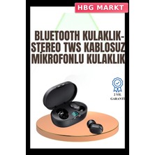 HBG Markt Mey Ithalat® Kablosuz Kulak Içi Bluetooth Kulaklık Stereo Dokunmatik Kontrollü Kulaklık