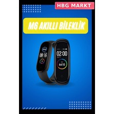 HBG Markt Mey Ithalat® Akıllı Uyumlu Bileklik M6 Adımsayar Spor Modları Çağrı Görme Türkçe Menü