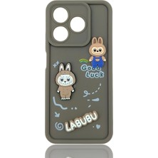 Moontime Alaçatı Realme C61 Labubu Kabartma Yüzeyli Çikolata Silikon Kapak
