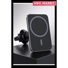 HBG Markt 15W Manyetik Araç Içi Kablosuz Şarj Cihazı Magsafe Uyumlu