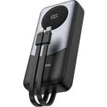 Venandin PWB20A2 20.000 Mah 22,5W Hızlı Şarj Powerbank – Dahili Type-C ve Lightning Kablolu, Qc 3.0, Dijital Ekranlı