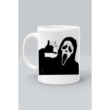 Moontime Alaçatı 1846 Call Me Scream & Ara Beni Çığlık Maske Tasarım Baskılı Kupa Bardak