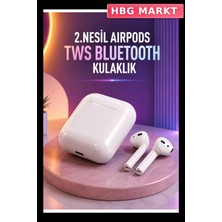 HBG Markt Beyaz 2. Nesil Bluetooth 5.0 Kulaklık Hd Ses