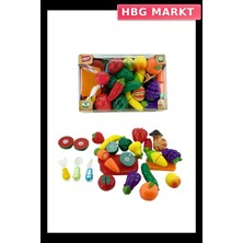 HBG Markt Mey Ithalat® URT007-KUTU-3 41 Pcs Kesilebilen Meyve Sebze Manav