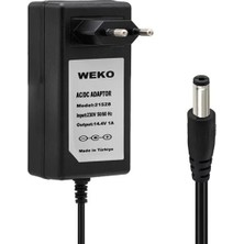 Canarino Weko 14.4 Volt - 1 Amper 5.5*2.5 Uçlu Plastik Işıklı Kasa Priz Tip Adaptör
