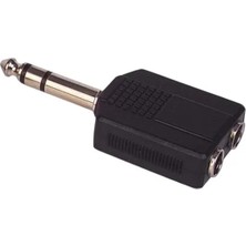Canarino 6.3 mm Stereo Erkek / 6.3 mm Stereo Dişix2 Çevirici Jack