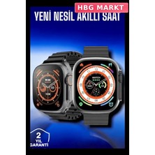 HBG Markt Mey Ithalat® 45 mm Gri Kasa Ultra Akıllı Saat Sesli Görüşme, Sağlık Takibi, Suya Dayanıklı