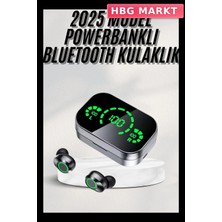 HBG Markt Mey Ithalat® Yeni Nesil Bluetooth Kulaklık Çağrı Cevaplayabilen Dijital Göstergeli Powerbankli
