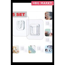 HBG Markt Mey Ithalat® Geçmeli Klips Eşya Sabitleme Askısı 5 Set