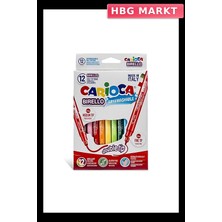 HBG Markt Mey Ithalat®  Bırello Süper Yıkanabilir Çift Taraflı Keçeli Boya Kalemi 12’li