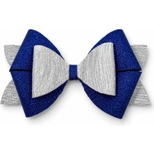 ALK Glitter Detaylı Fiyonk Saç Tokası 13X7 cm Lacivert