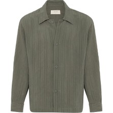 S13 Store Oversize Dokulu Erkek Gömlek