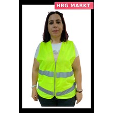HBG Markt Reflektörlü Fermuarlı Ikaz Yeleği Yüksek Görünürlük