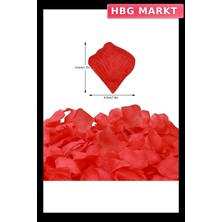 HBG Markt Mey Ithalat® Kırmızı Renk Gül Yaprağı Şekilli Konfeti – 10 Paket 1000 Adet