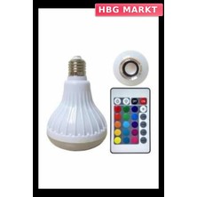 HBG Markt Mey Ithalat® Lamba Hoparlör Ampül Görünümlü Renk Değiştirebilen Android ve Ios Uyumlu