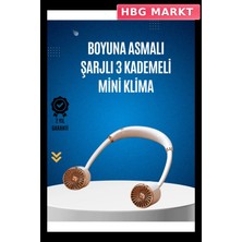 HBG Markt Mini Fan USB Tembel Asılı Boyun Tipi Katlanabilir
