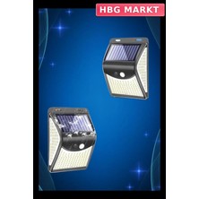 HBG Markt Mey Ithalat® Solar Sensörlü Duvar Lambası Bahçe Lamba 20 LED Işık