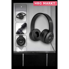 HBG Markt Mey Ithalat® Kulak Üstü Tf Kart ve Aux Destekli Ergonomik Bluetooth Kulaklık