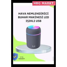 HBG Markt Mey Ithalat® Taşınabilir Hava Nemlendirici – Renkli Işık ve USB Bağlantı