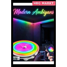 HBG Markt Dekoratif Rgb Neon LED Şerit Işık 3 Metre