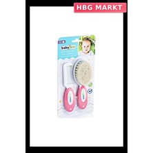 HBG Markt Mey Ithalat®  doğal Kıl Fırça Tarak Seti 519 Pembe