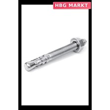 HBG Markt Mey Ithalat® Klipsli Çelik Dübel M8X75 ( 5 Adet)