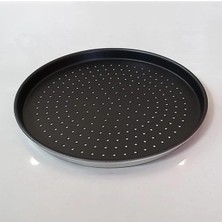 Moontime Alaçatı Alüminyum Teflon Tabanlı, Delikli Pizza Tavası 26 cm