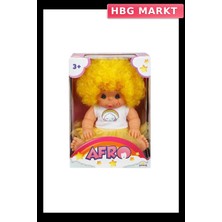 HBG Markt Mey Ithalat® 20040 Afro Kıvırcık Saçlı Bebek 23 cm -