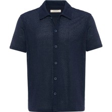S13 Store Dokulu Kısa Kollu Erkek Gömlek