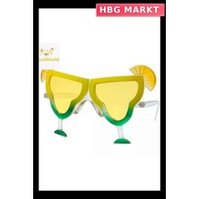 HBG Markt Mey Ithalat® Margarita Bardak Şeklinde Parti Gözlüğü Sarı 16X8 cm