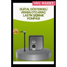 HBG Markt Mey Ithalat® Dijital Ekranlı Taşınabilir Akıllı Diyafram Tip Kompresör