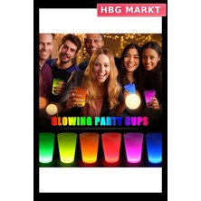HBG Markt Glow Partisi Bardakları 6 Renk 6 Adet 1.5 Oz