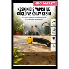 HBG Markt Katlanabilir Budama Testeresi Ergonomik ve Kaymaz Sap